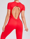 ZASUWA Female Heart Backless Jumpsuit