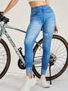 ZASUWA Female Denim Pocket Hip-lift Leggings