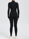 ZASUWA Female Zipper Stand Collar Long-Sleeved Jumpsuit