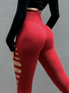 ZASUWA Female Hollow Out Hip-lift Quick-dry High-waisted Seamless Leggings