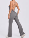 ZASUWA Female Cross Back Flare Booty Jumpsuit