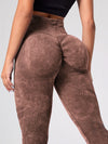 ZASUWA Female Denim Scrunch Bum Quick-dry Seamless Leggings