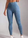 ZASUWA Female Denim Scrunch Bum Hip-lift High-waisted Stripe Leggings