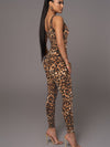 🖤ZASUWA Female Leopard Print U Collar Jumpsuit