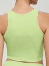 ZASUWA Female Twist Hollow Out Solid Color Tank