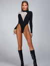 🖤ZASUWA Female Deep V Mesh Bodysuit