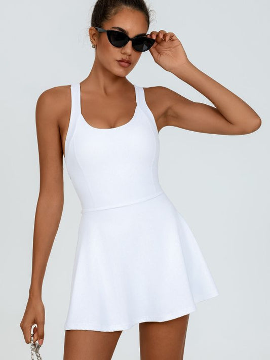 ZASUWA Female Cross Back Quick Dry Tennis Dress