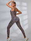 🖤ZASUWA Female Leopard Print U Collar Jumpsuit