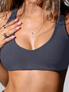 ZASUWA Female U Collar Solid Color Quick Dry Sports Bras