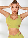 ZASUWA Female Ribbed Cutout Sports Bras