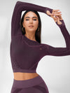 ZASUWA Female Fishnet Knitted Seamless High-waist Tracksuit