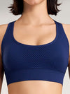 ZASUWA Female Sexy Hollow Out Cross Back Net Sports Bras