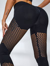 ZASUWA Female Net Splicing Scrunch Bum Seamless Leggings