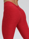 ZASUWA Female Deep V Back Pocket Scrunch Bum Leggings