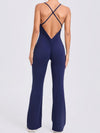 ZASUWA Female Cross Back Flare Booty Jumpsuit