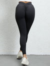 ZASUWA Female Deep V Back Scrunch Bum Leggings