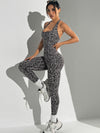 ZASUWA Female Sexy Fashion Leopard Print Hollow Out Backless Jumpsuit