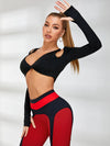 ❤ZASUWA Female Pop Style Contrast Color Leggings