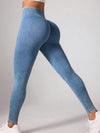 ZASUWA Female Denim Scrunch Bum Hip-lift High-waisted Stripe Leggings