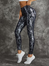 ZASUWA Female High Waist Bronzed Snakeskin Leggings