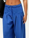 ZASUWA Female High-waisted Drawstring Ribbed Leisure Sports Pants