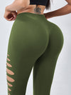 ZASUWA Female Hollow Out Hip-lift Quick-dry High-waisted Seamless Leggings