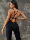 ZASUWA Female Cross Back Backless Jumpsuit