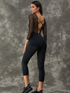 ZASUWA Female Mesh Cross Back Jumpsuit