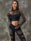 🖤ZASUWA Female Unique Fishnet Long Sleeves