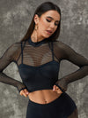 🖤ZASUWA Female Unique Fishnet Long Sleeves