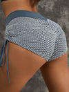 ZASUWA Female Lifting Hip Tight Drawstring Spandex Gym Booty Shorts