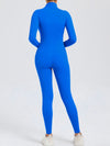 ZASUWA Female Zipper Stand Collar Long-Sleeved Jumpsuit