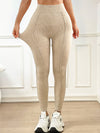 ASUWA Female V-shaped Waist Ribbed High-waisted Hip-lift Scrunch Bum Leggings