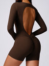 ZASUWA Female Hollow Out Scrunch Bum Long Sleeves Romper