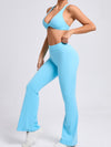 ZASUWA Female Cross Back Hollow Out Twist V-shaped Waist Scrunch Bum Tracksuit