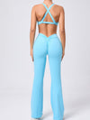 ZASUWA Female Cross Back Hollow Out Twist V-shaped Waist Scrunch Bum Tracksuit