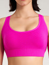 ZASUWA Female Sexy Hollow Out Cross Back Net Sports Bras