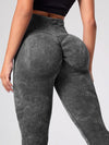 ZASUWA Female Denim Scrunch Bum Quick-dry Seamless Leggings