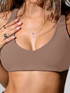 ZASUWA Female U Collar Solid Color Quick Dry Sports Bras