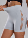 ZASUWA Female Hollow Out  Fishnet Scrunch Bum Elastic Tight Seamless Shorts