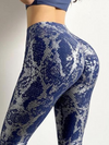 ZASUWA Female High Waist Bronzed Snakeskin Leggings