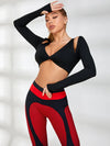 ❤ZASUWA Female Pop Style Contrast Color Leggings