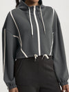 ZASUWA Female Zipper Drawstring Stand Collar Jackets