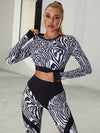 ❤ZASUWA Female Zebra Pattern Push-Up Scrunch Bum Leggings