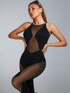 ZASUWA Female Super Sexy Fishnet Backless Jumpsuit