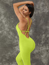 ZASUWA Female Cross Back Backless Jumpsuit