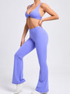 ZASUWA Female Cross Back Hollow Out Twist V-shaped Waist Scrunch Bum Tracksuit