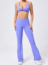 ZASUWA Female Cross Back Hollow Out Twist V-shaped Waist Scrunch Bum Tracksuit