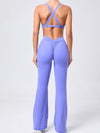 ZASUWA Female Cross Back Hollow Out Twist V-shaped Waist Scrunch Bum Tracksuit