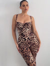 ZASUWA Female Sexy Fashion Leopard Print Backless Jumpsuit